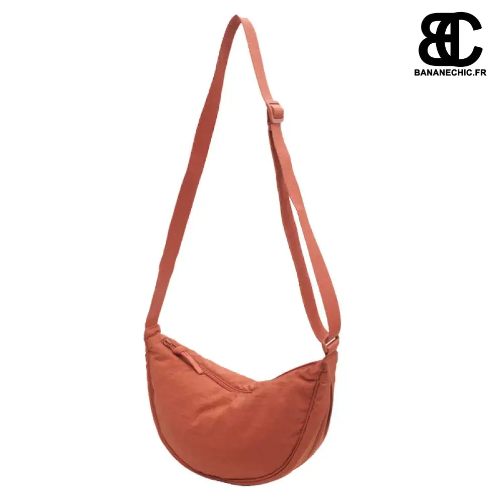 Sac banane gris souple bandoulière - Orange - banane -