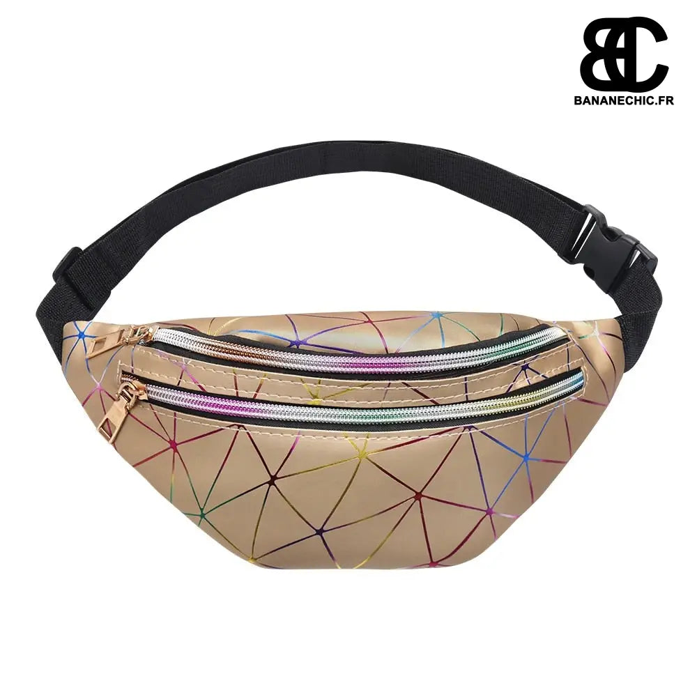 Sac banane holographique étanche - Or - banane - Banane Chic