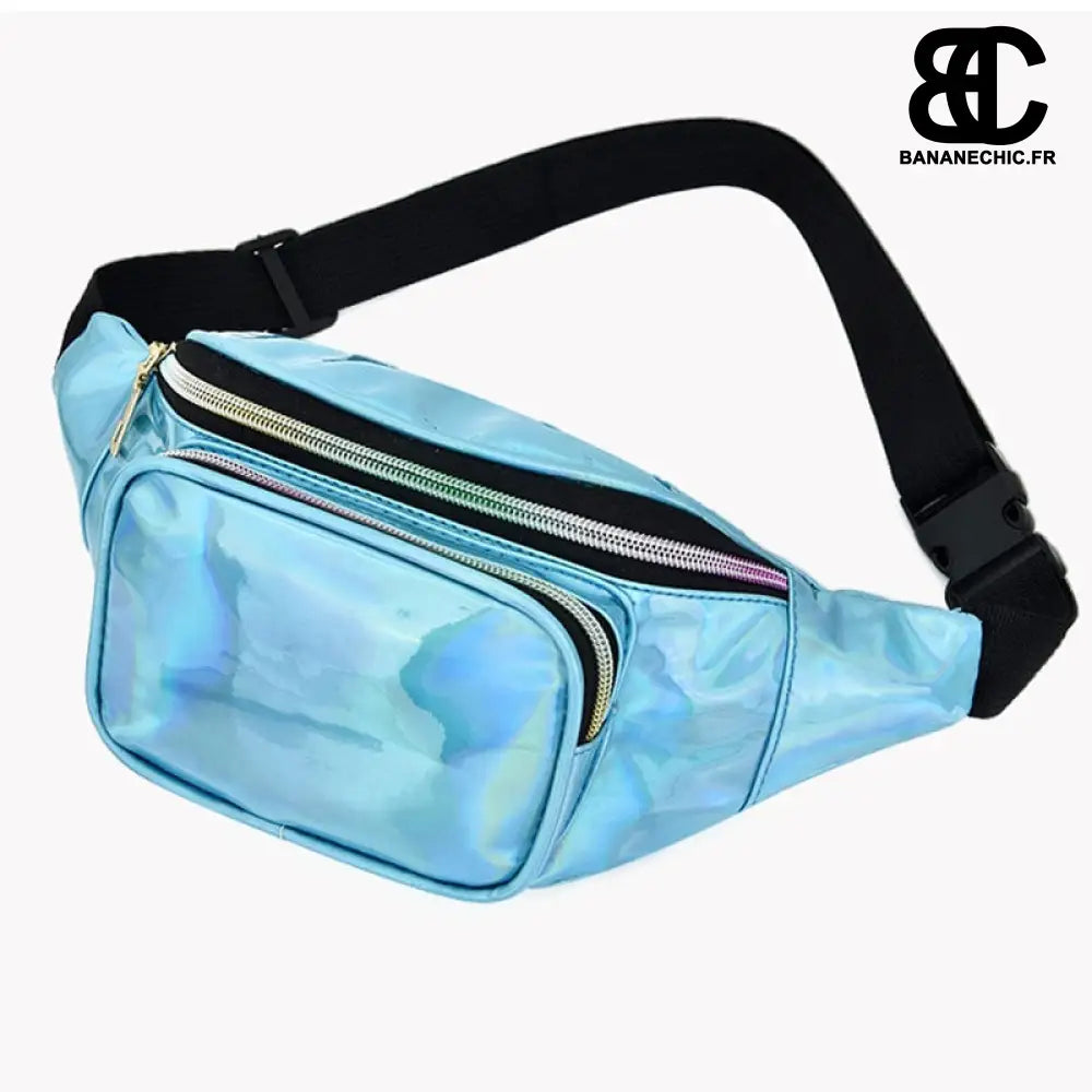 Sac Banane Holographique Fashion - Bleu ciel - Sac Banane -