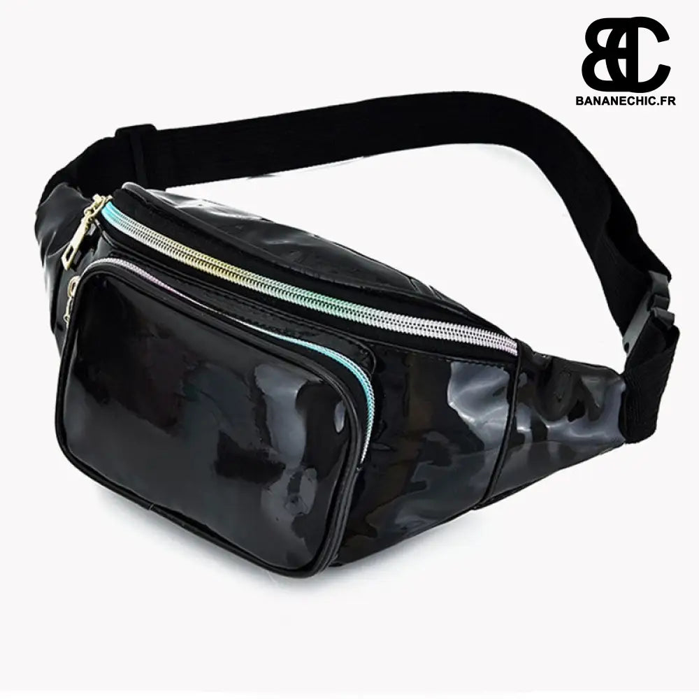 Sac Banane Holographique Fashion - Noir - Sac Banane -