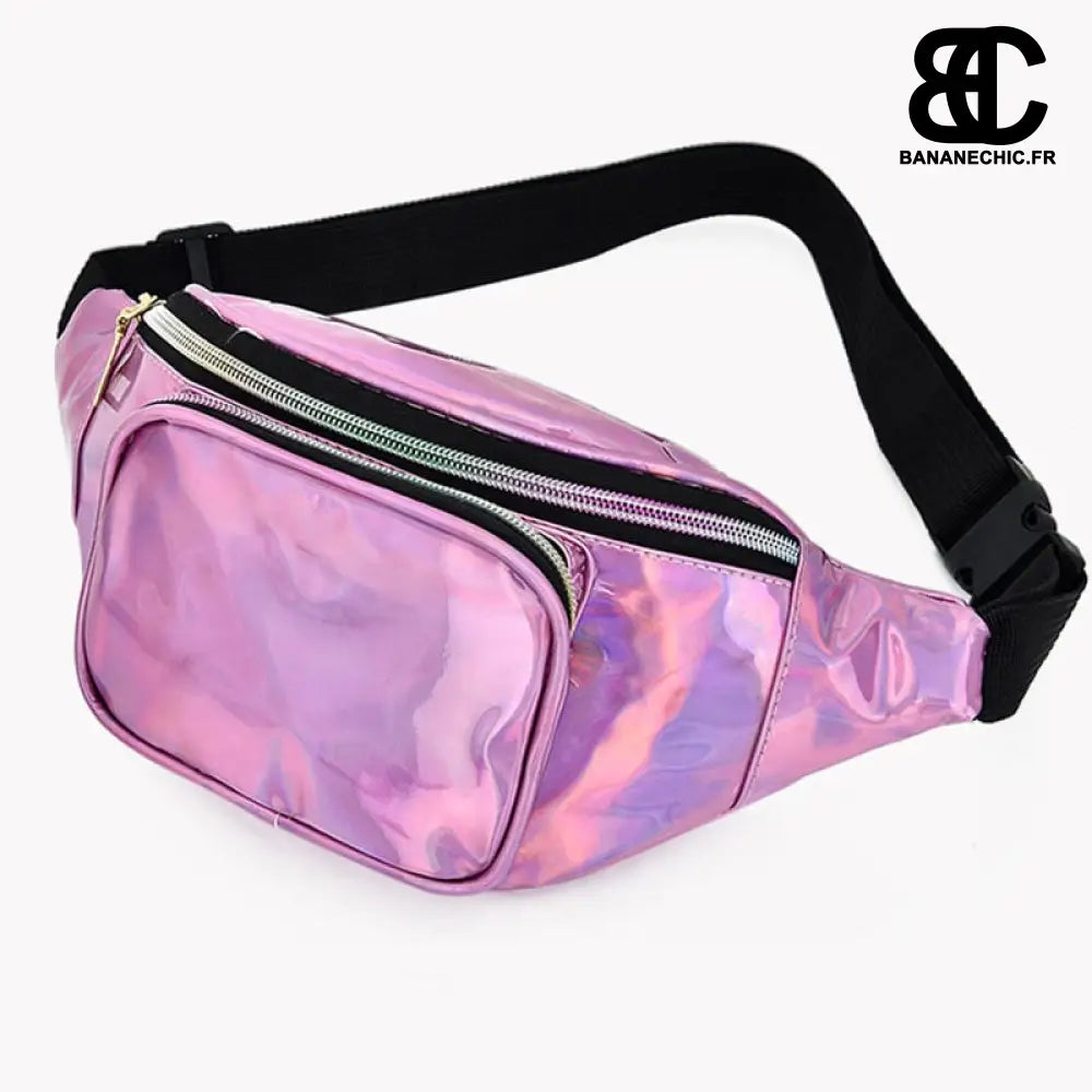 Sac Banane Holographique Fashion - Rose - Sac Banane -