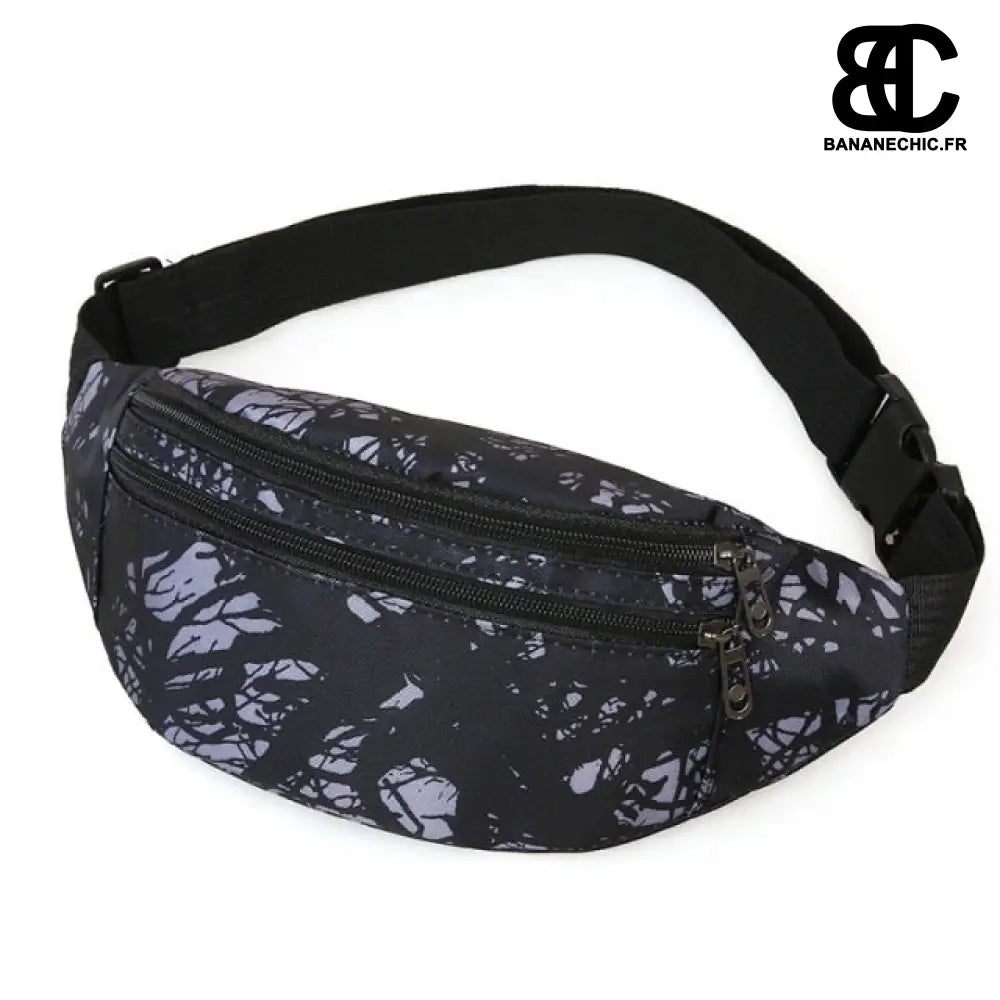 Sac banane holographique sport fantaisie - Noir - Banane -