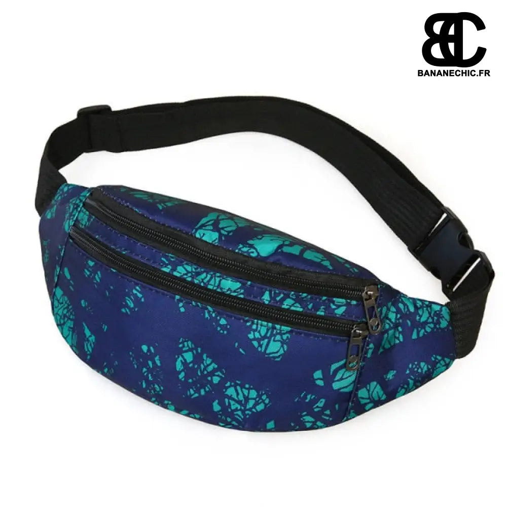 Sac banane holographique sport fantaisie - Bleu - Banane -