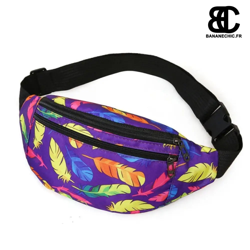 Sac banane holographique sport fantaisie - Violet - Banane -