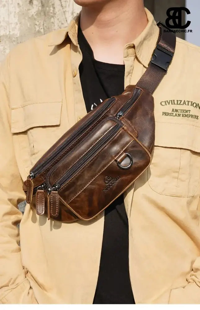 Sac Banane Homme Cuir - Sac Banane - Banane Chic ™