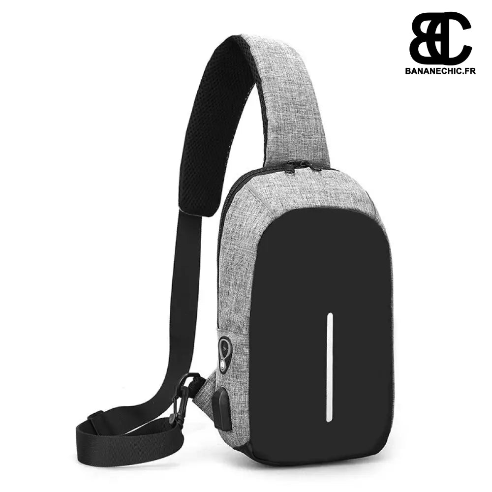 Sac banane homme épaulé - Gris - Banane - Banane Chic ™