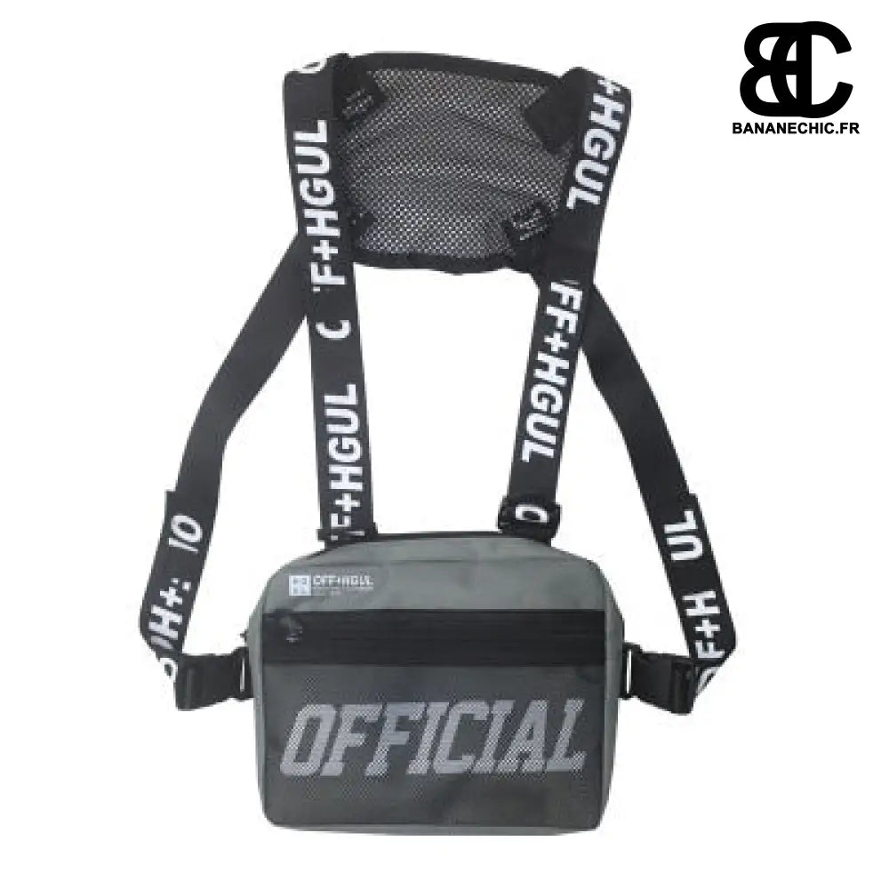 Sac banane homme poitrine - Gris - Banane - Banane Chic ™