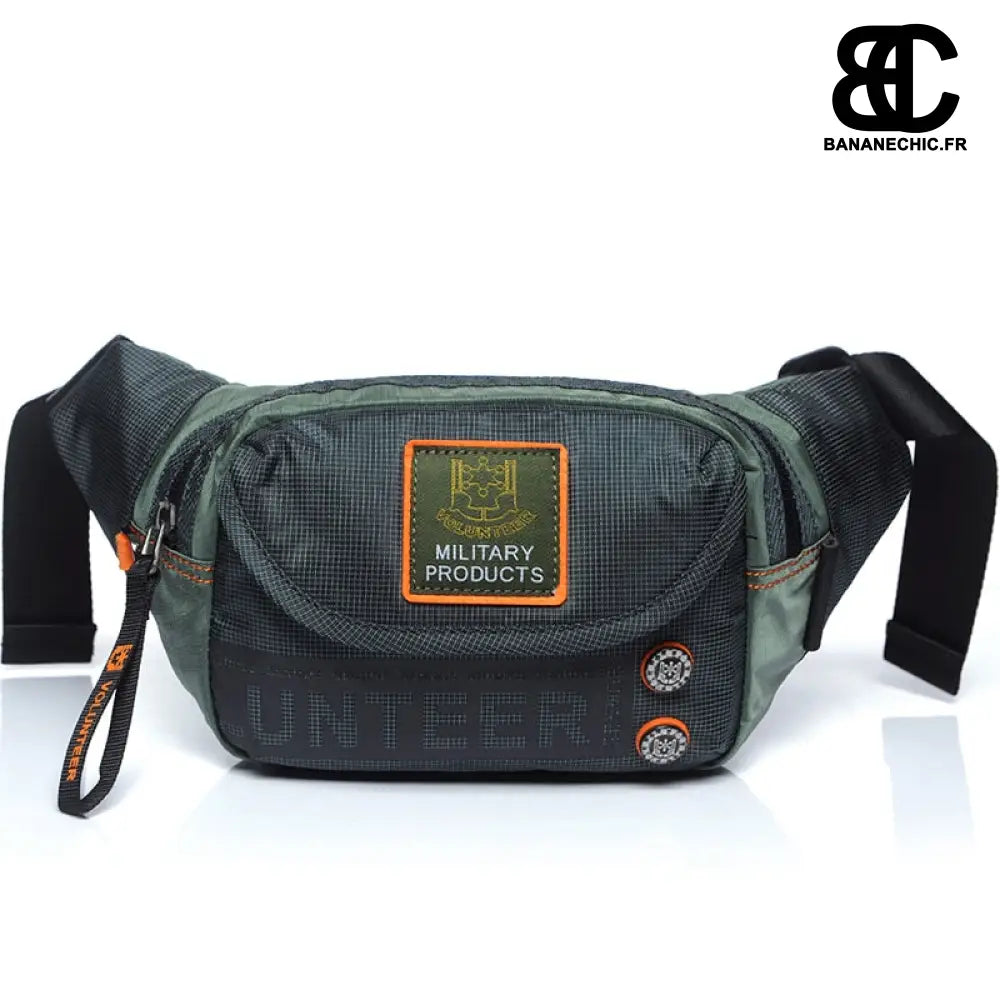 Sac banane homme sportif et multipoche - Gris - Banane -