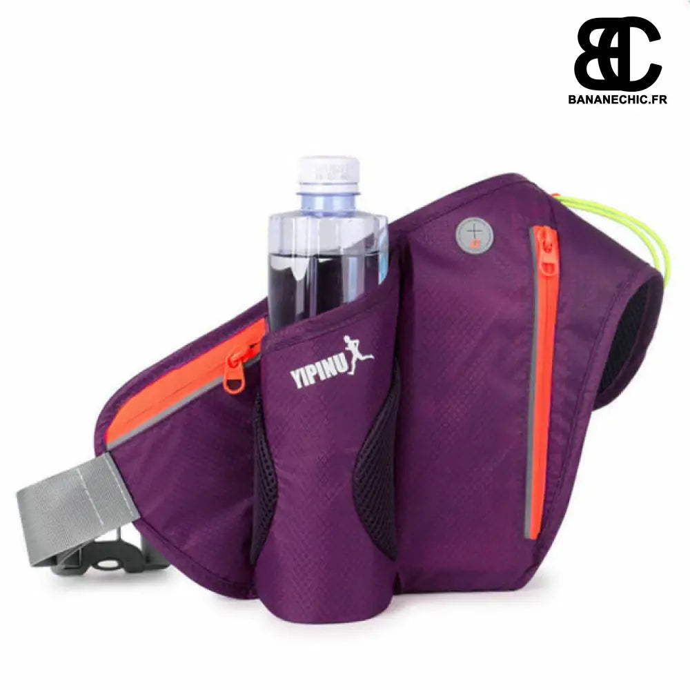 Sac banane jogging porte bouteille - Violet - Banane -