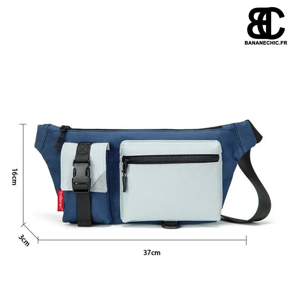 Sac banane K-Way bleu waterproof - Bleu - Banane - Banane