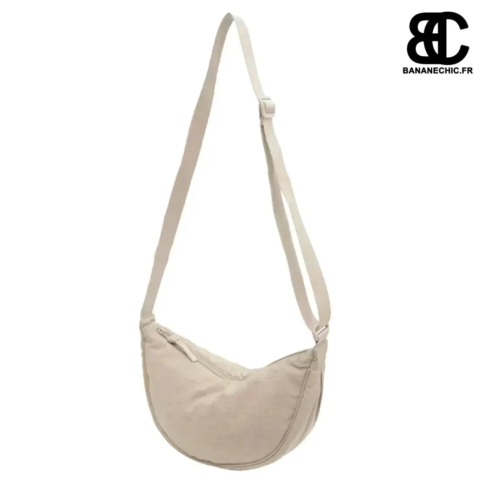 Sac banane Kaki souple bandoulière - Beige - banane - Banane