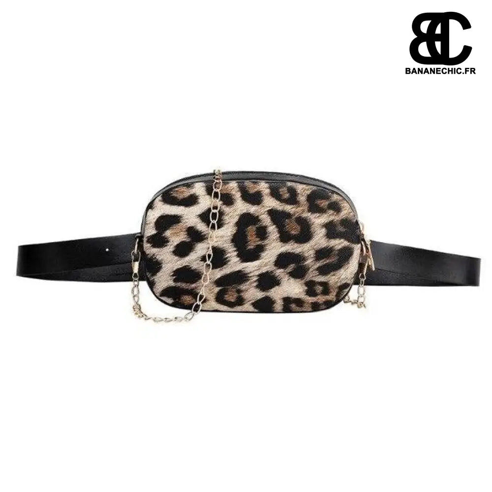 Sac banane leopard femme - Marron foncé - Banane - Banane