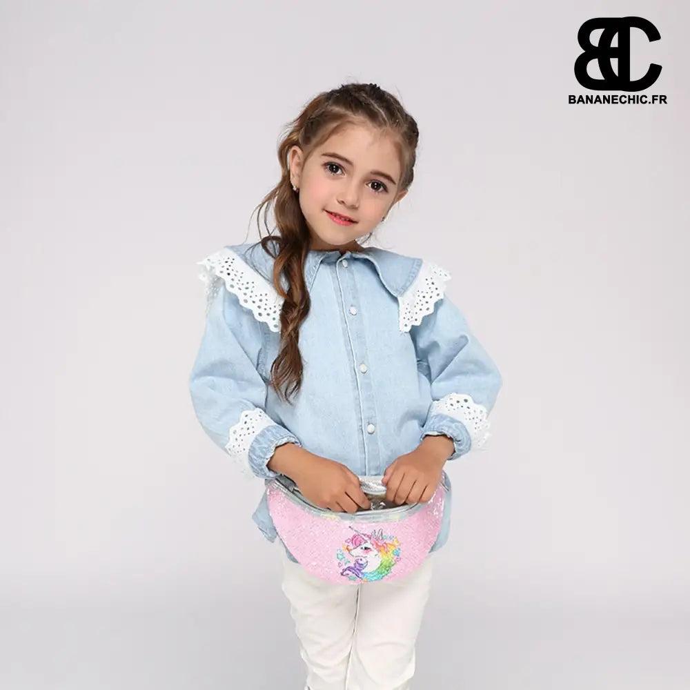 Sac banane licorne paillettes enfant - Banane - Banane Chic