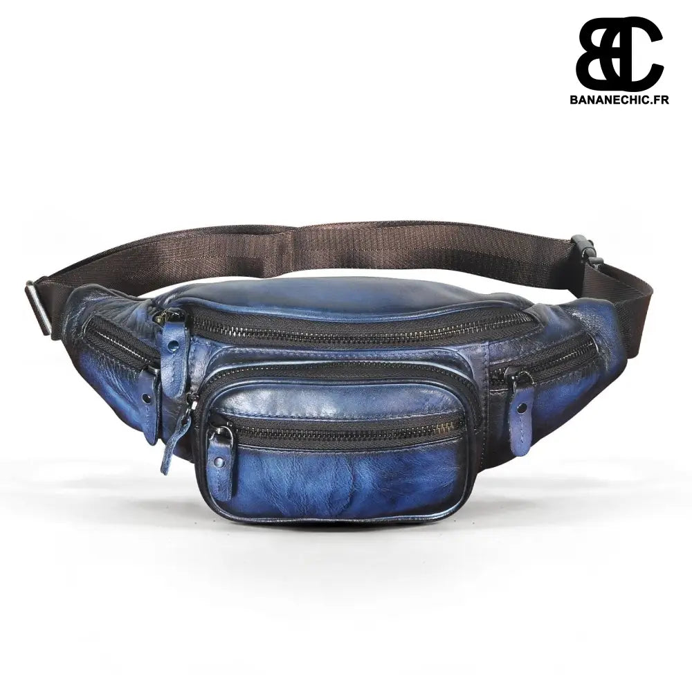 Sac banane lisse en marron - Bleu - Banane - Banane Chic ™
