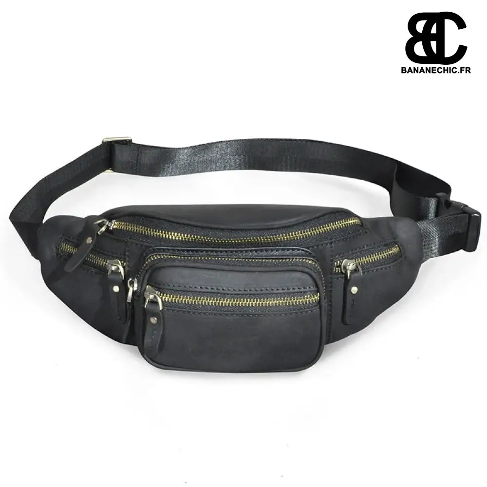 Sac banane lisse en marron - Noir - Banane - Banane Chic ™