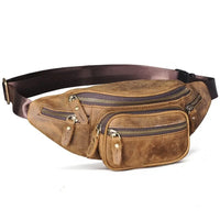 Sac banane lisse en marron