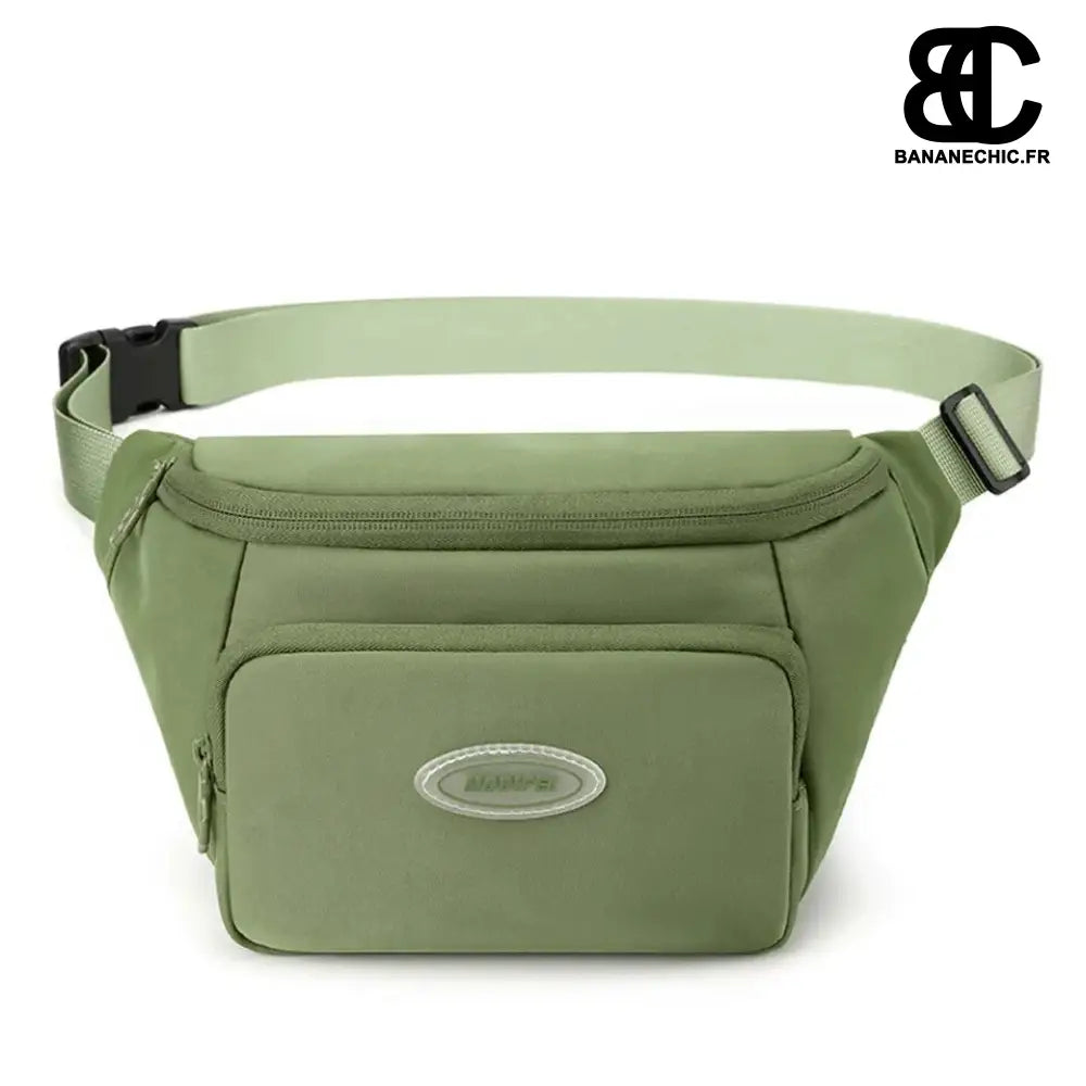 Sac banane marron géométrique cuir - Green - banane - Banane