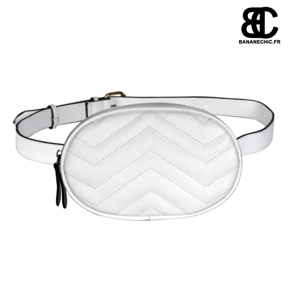 Sac banane matelassé chic femme - Blanc - Banane - Banane