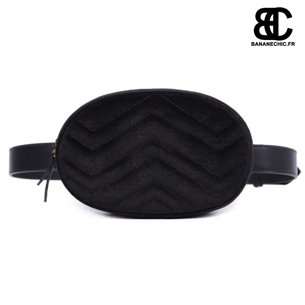 Sac banane matelassé chic femme - Noir - Banane - Banane