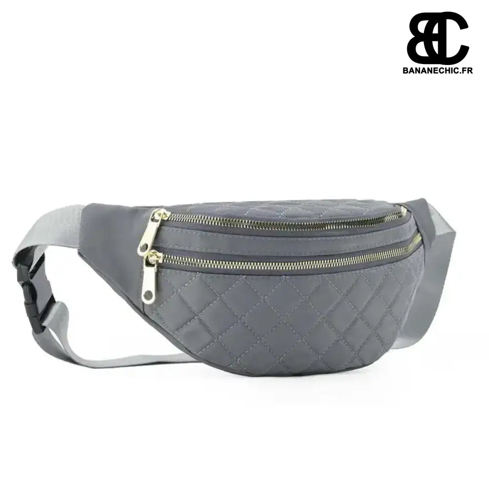 Sac Banane Matelassé Confortable - Gris - Sac Banane -