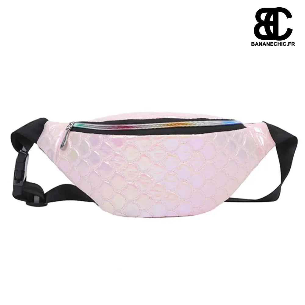 Sac banane matelassé iridescent - Rose - banane - Banane