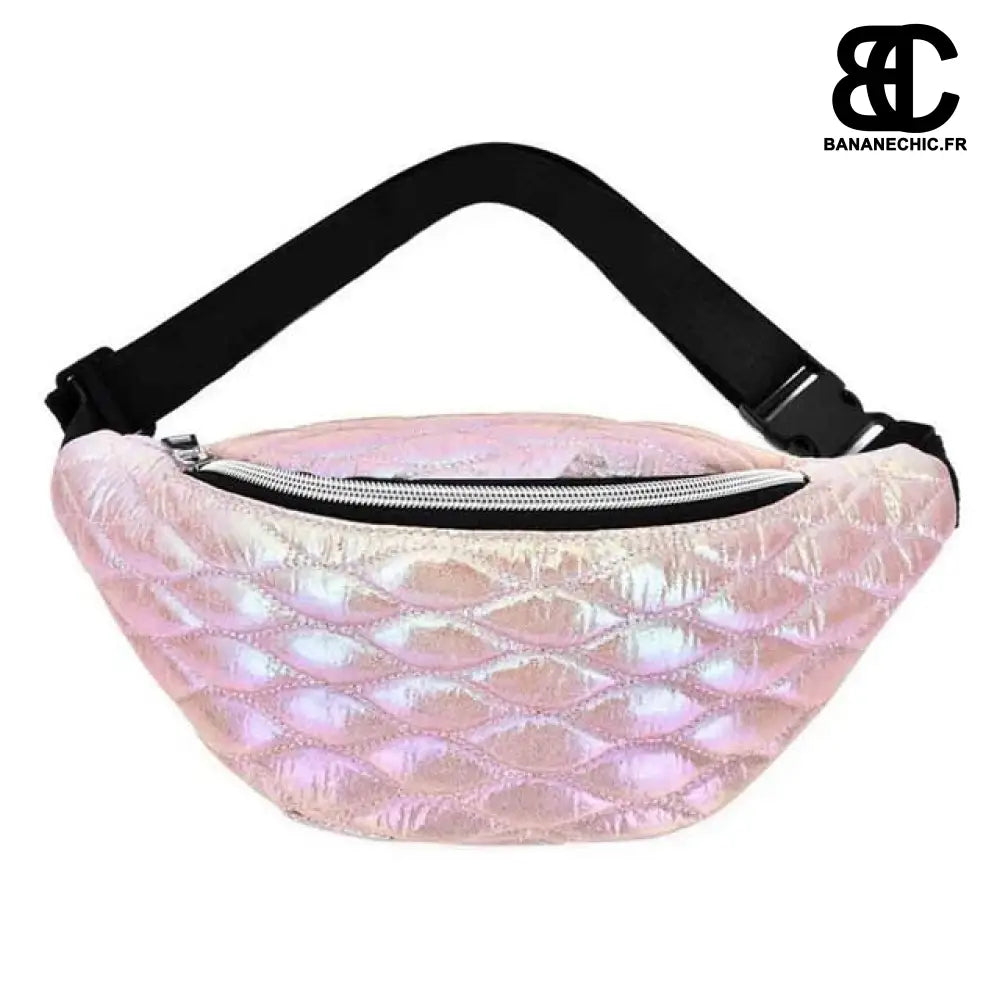 Sac banane matelassé noir - Rose - Banane - Banane Chic ™