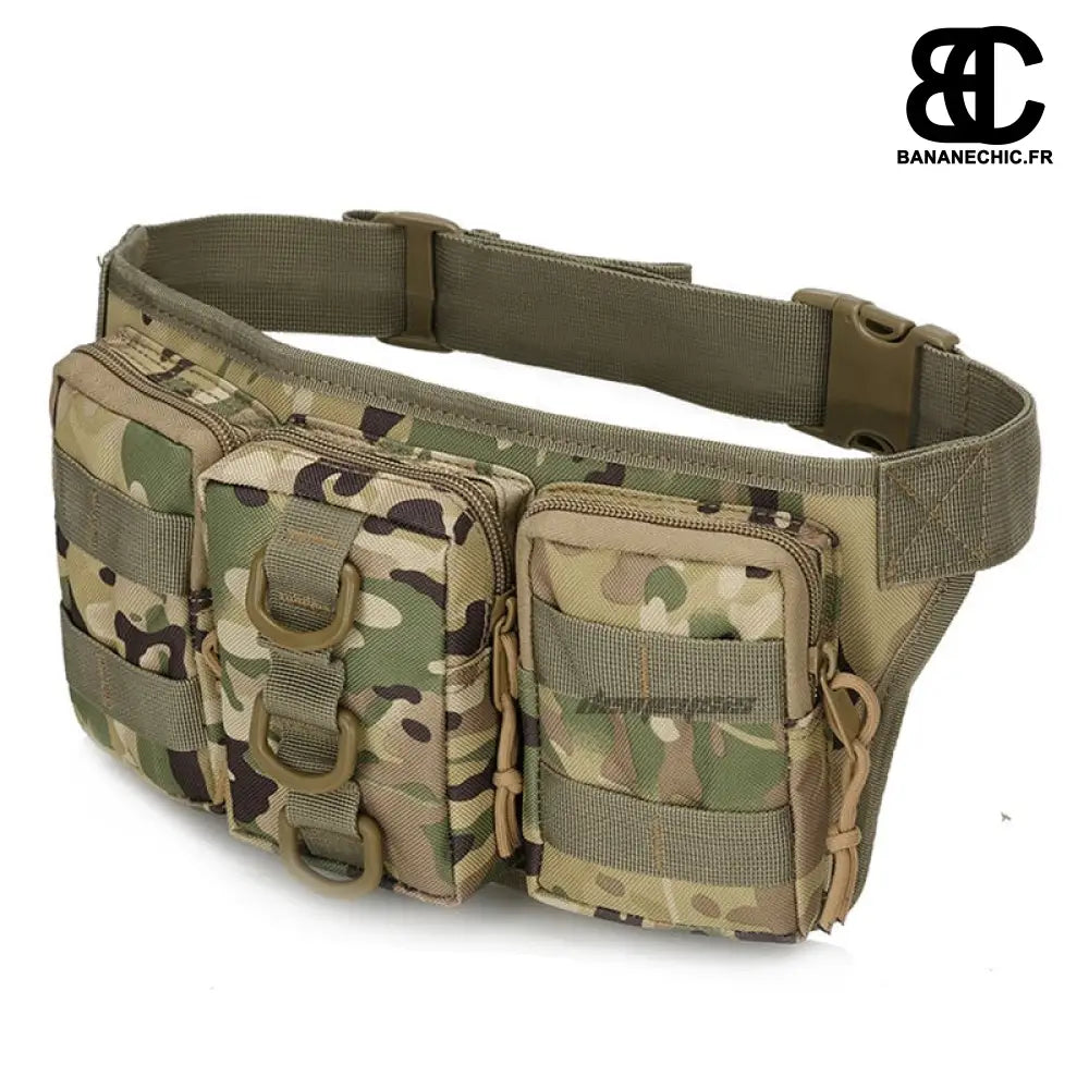 Sac banane militaire waterproof nylon - multicam - banane -