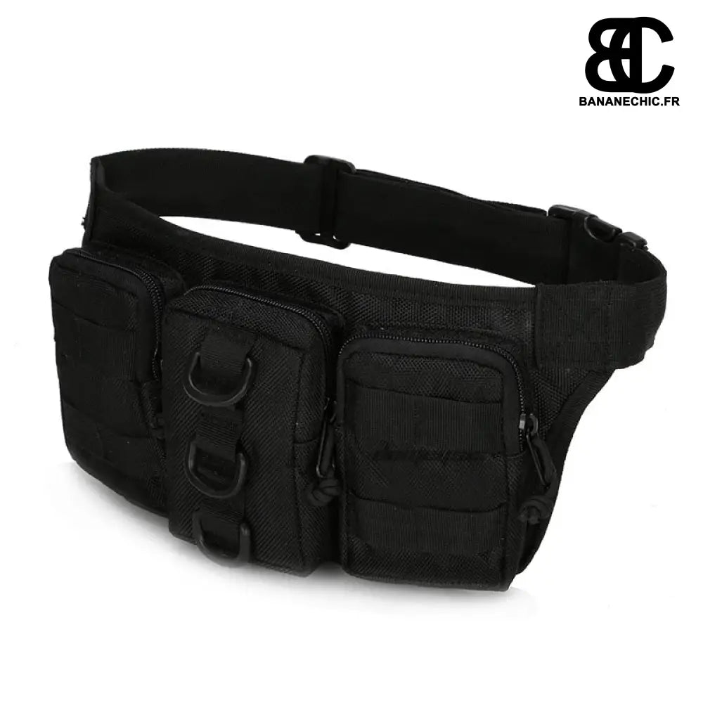 Sac banane militaire waterproof nylon - black - banane -