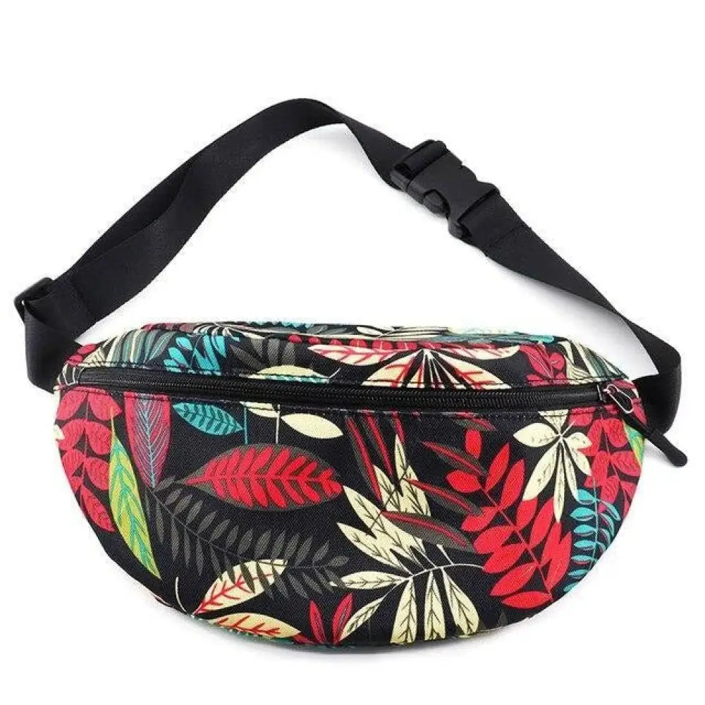 Sac banane motifs femme grande capacité - Noir - Banane -