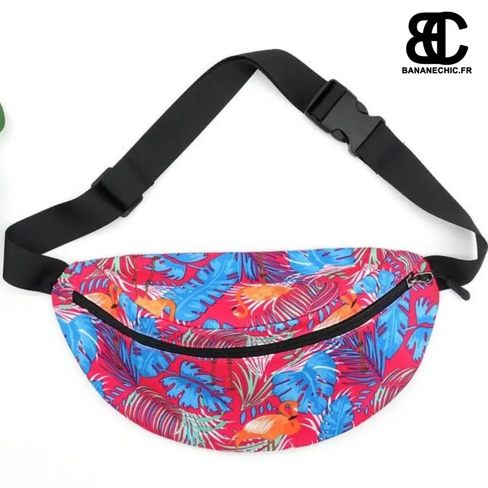Sac banane motifs femme grande capacité - Rose - Banane -
