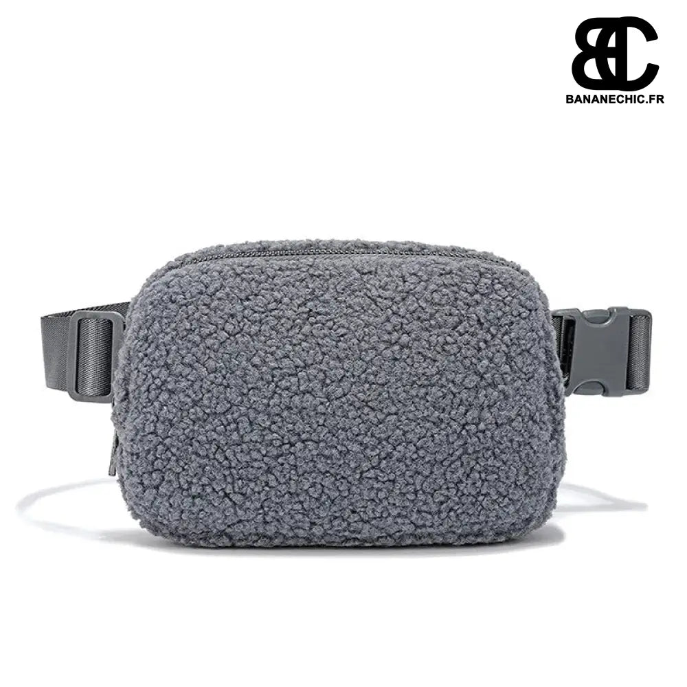 Sac Banane Moumoute Rose - Gris - Sac Banane - Banane Chic ™