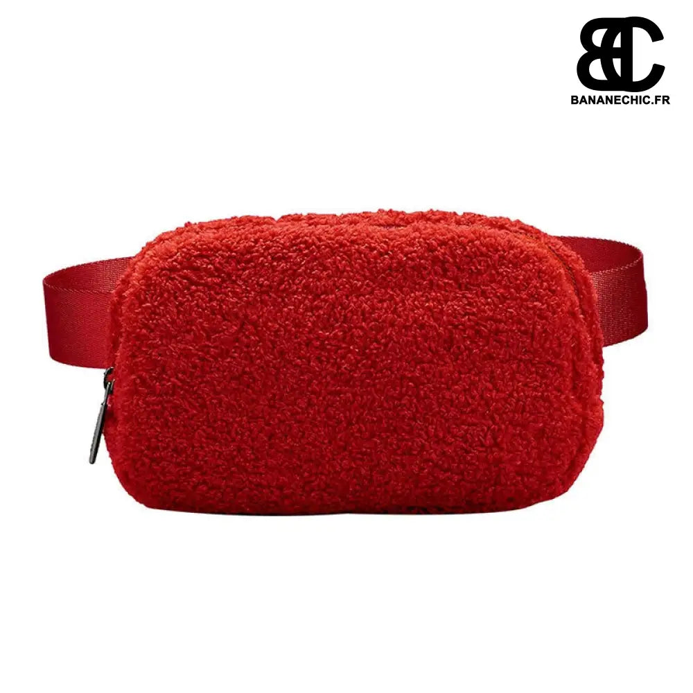 Sac Banane Moumoute Rose - Rouge - Sac Banane - Banane Chic