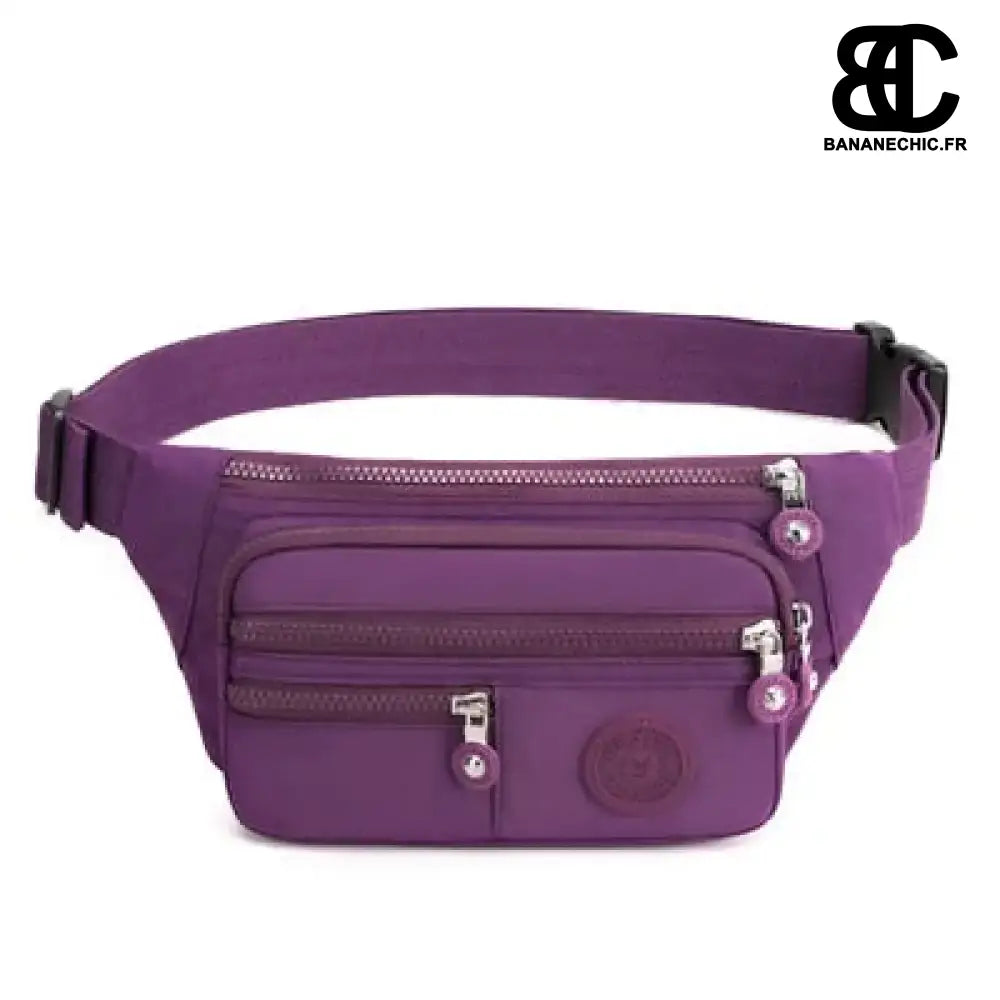 Sac Banane Multi Poche Unisexe - Violet - Sac Banane -
