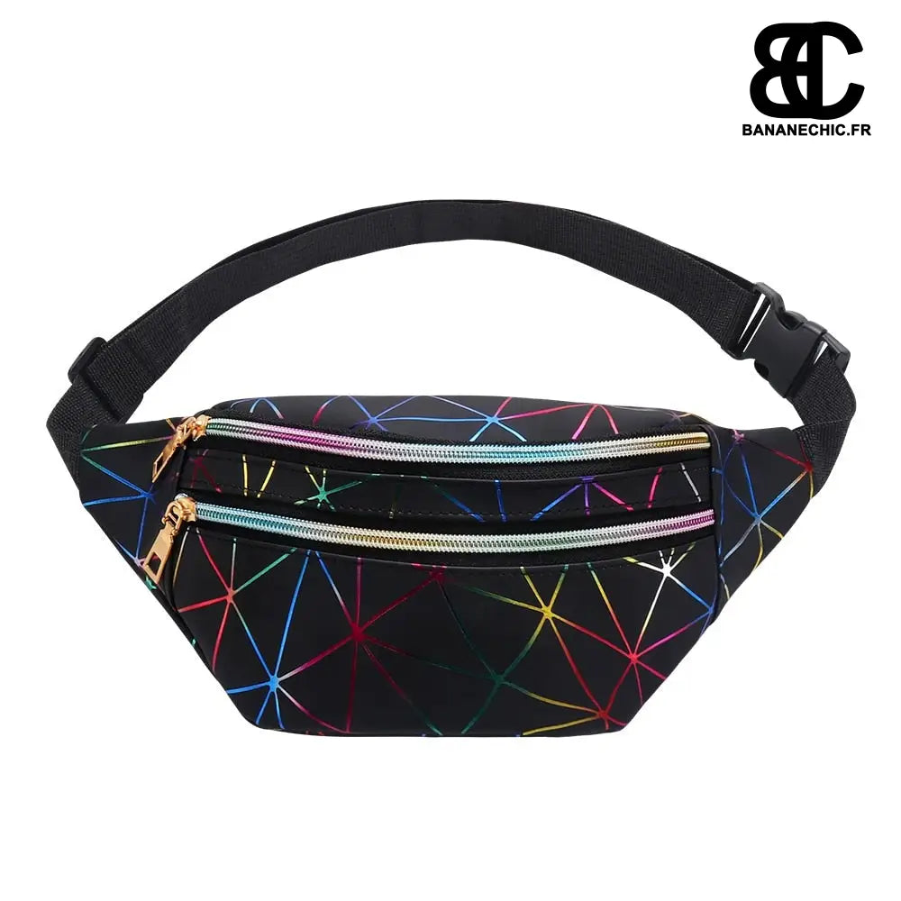Sac banane néon holographique - Noir - banane - Banane Chic