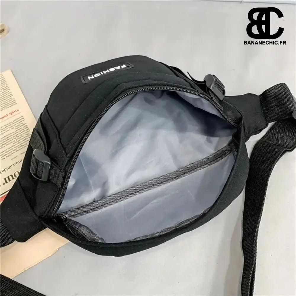 Sac banane noir en bandoulière - banane - Banane Chic ™