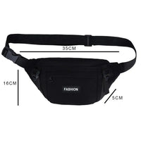Sac banane noir en bandoulière
