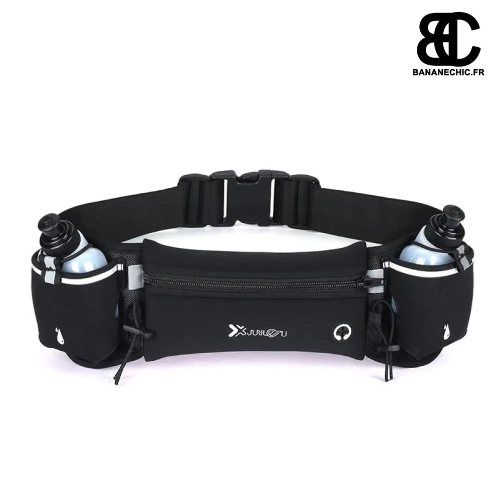 Sac banane noir sport bouteille fitness - Noir - banane -