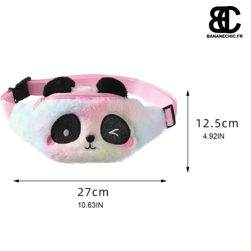 Sac banane panda en fourrure fantaisie - Banane - Banane