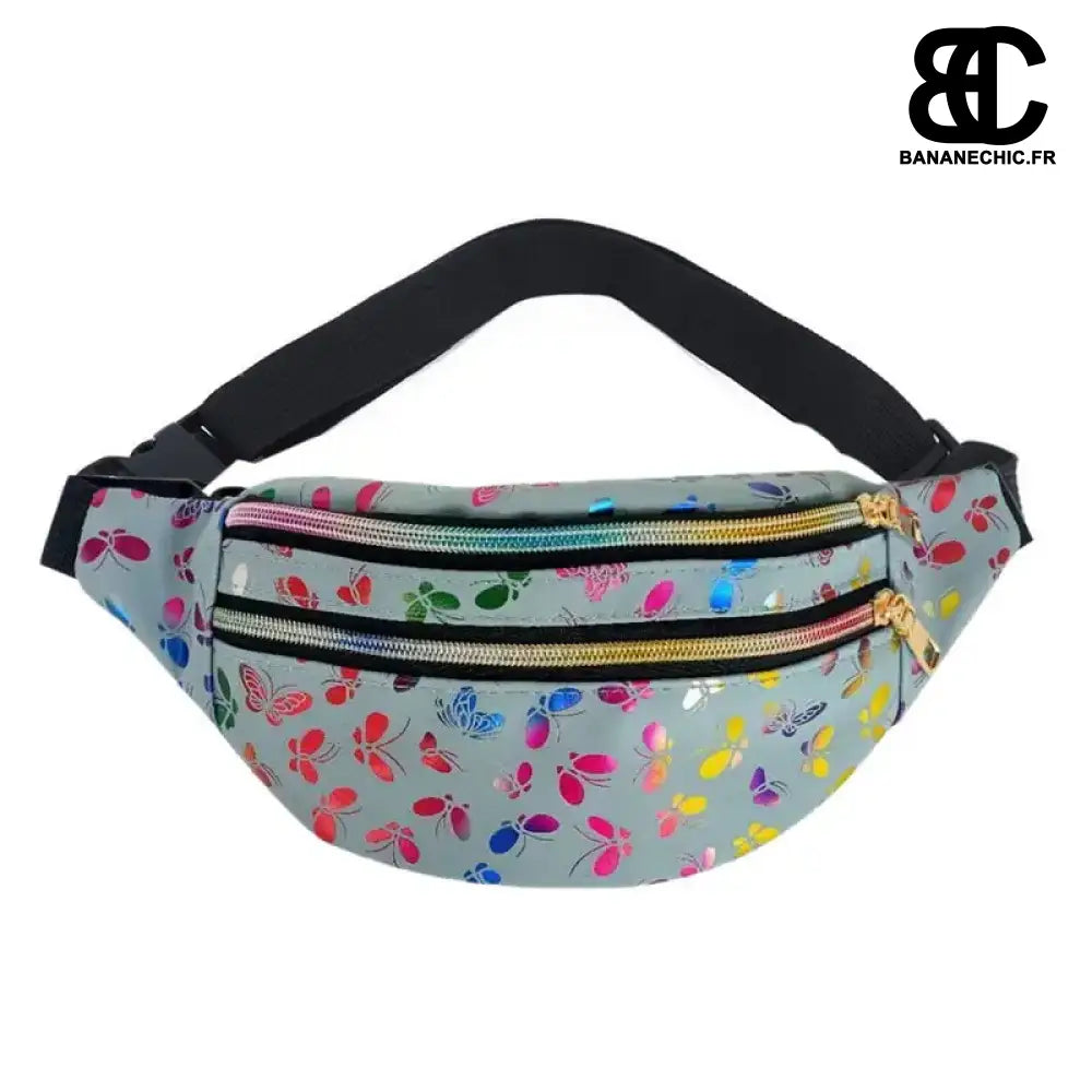 Sac Banane Papillon Mode - Gris clair - Sac Banane - Banane