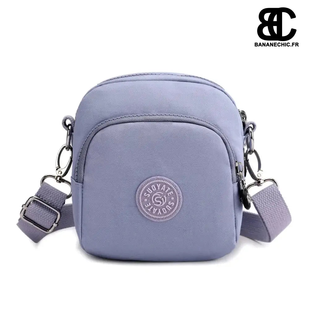 Sac banane Pocket femme cuir noir - Mauve - Banane - Banane