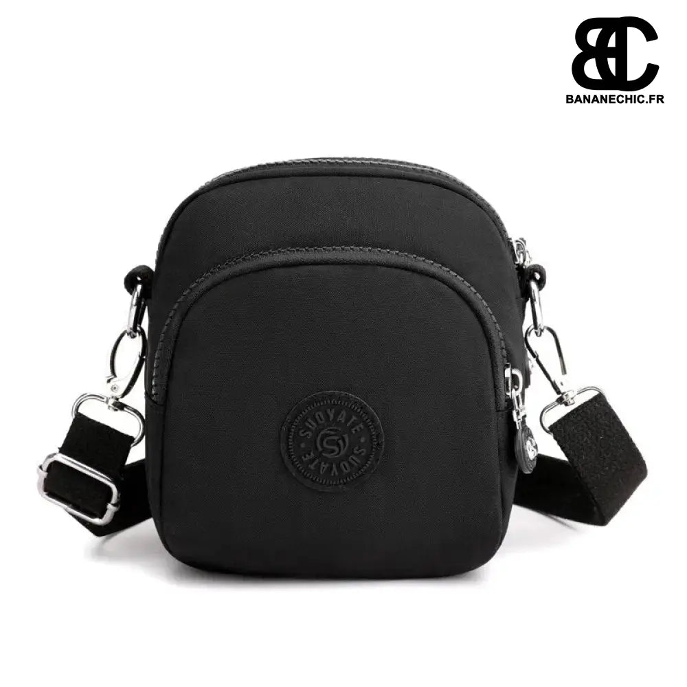 Sac banane Pocket femme cuir noir - Noir - Banane - Banane