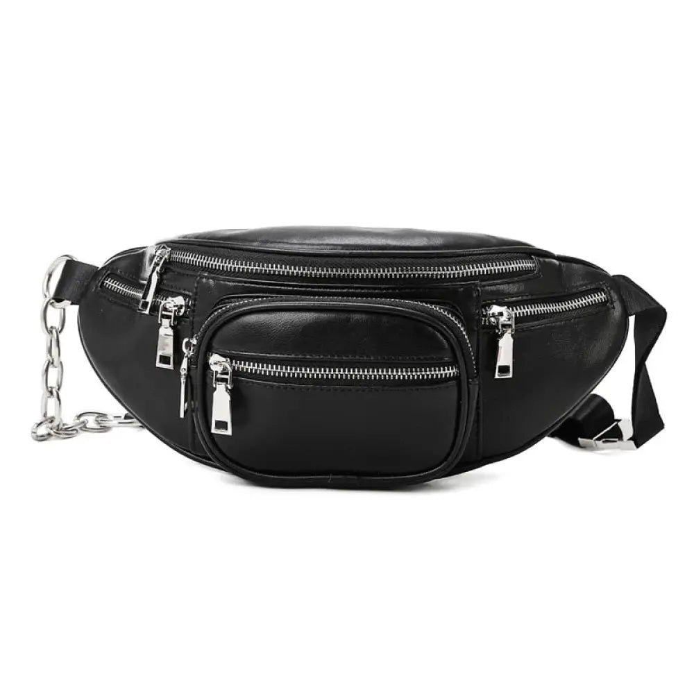 Sac banane punk noir argent - banane - Banane Chic ™