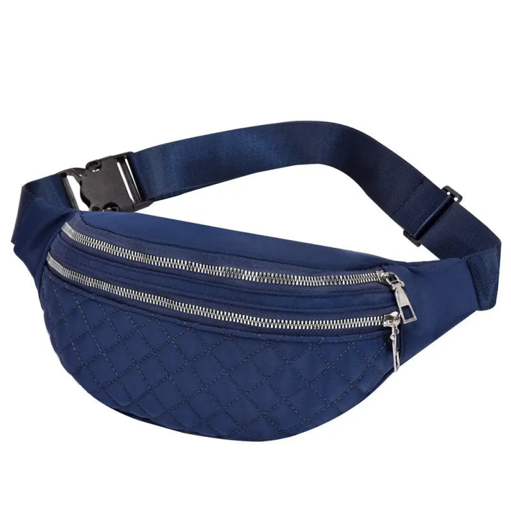 Sac banane quadrillé confortable - Blue - Banane - Banane