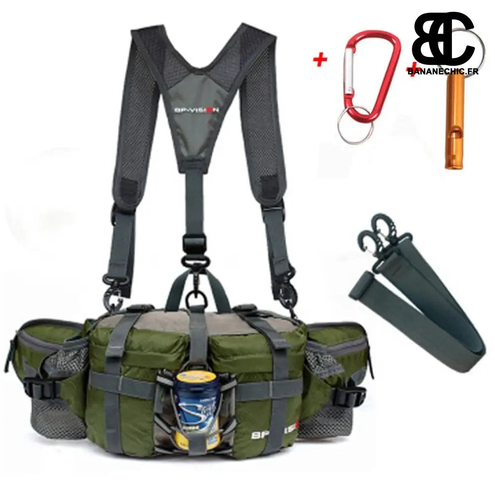 Sac banane randonnée grande taille - Vert foncé - Banane -