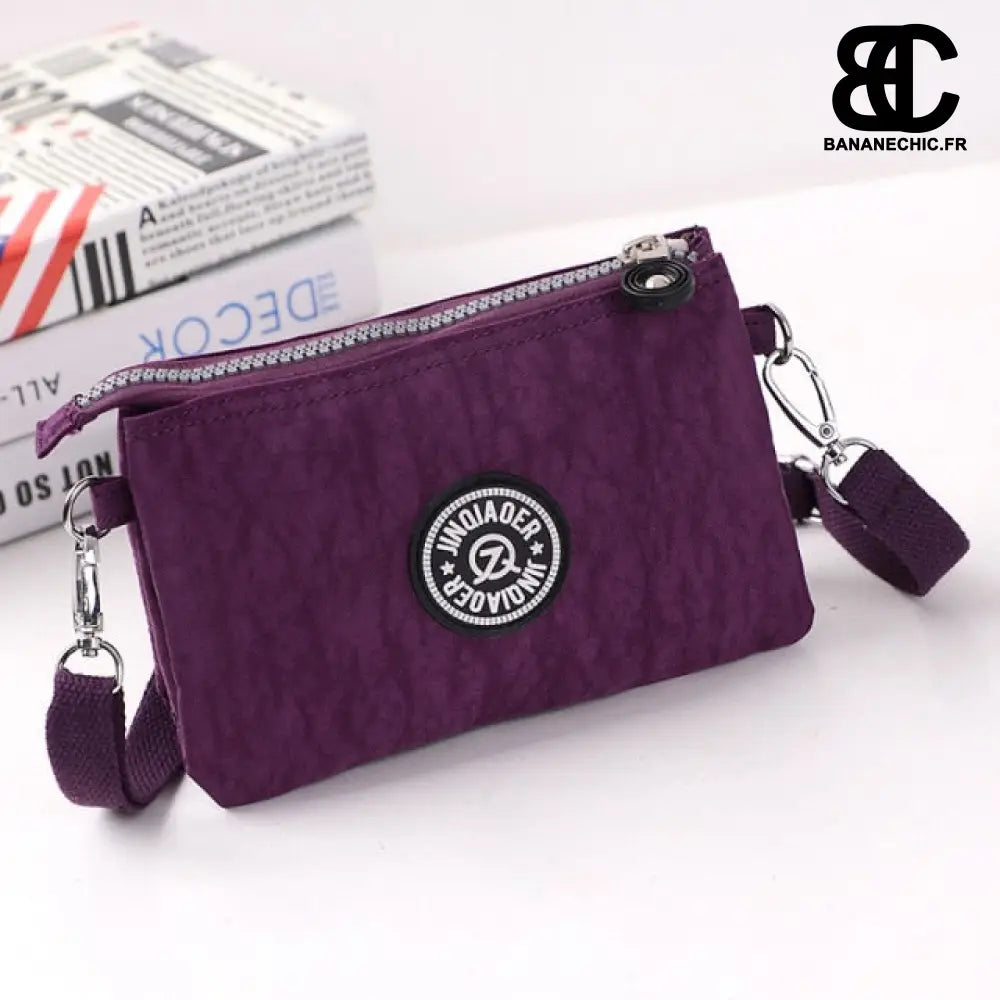 Sac banane rectangulaire noir - Mauve - Banane - Banane Chic