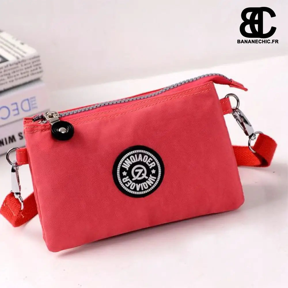 Sac banane rectangulaire noir - Rouge - Banane - Banane Chic