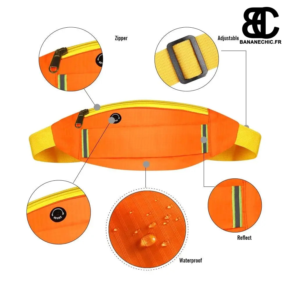 Sac banane réfléchissant fluo sport - Banane - Banane Chic ™