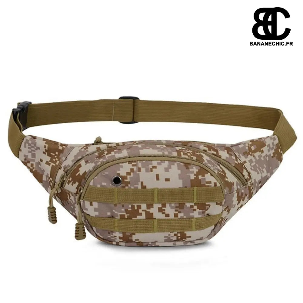 Sac banane rond en cuir - Camouflage kaki - Banane - Banane