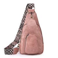 Sac banane rose bandoulière trendy