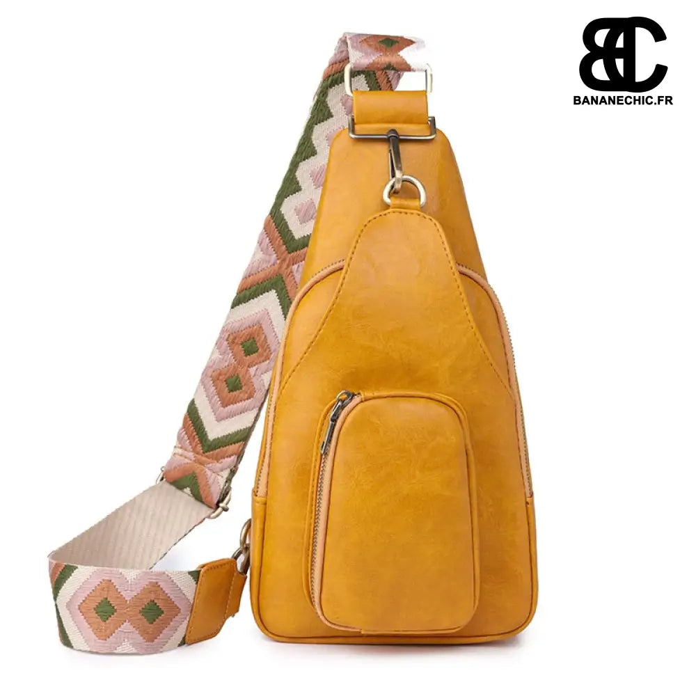 Sac banane rose bandoulière trendy - Jaune - Banane - Banane